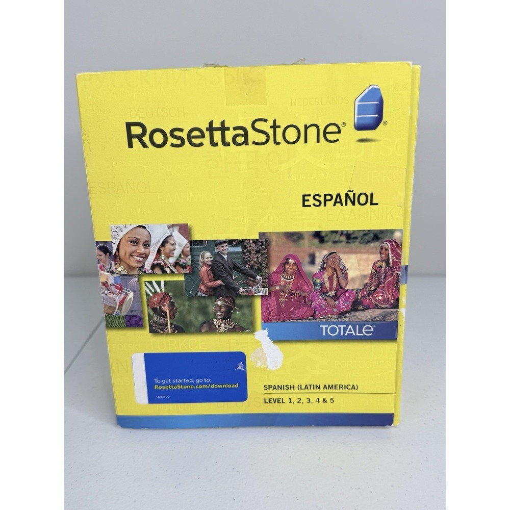 Rosetta Stone Spanish Espanol Levels 1-5 Disc Set Missing Headphones‎